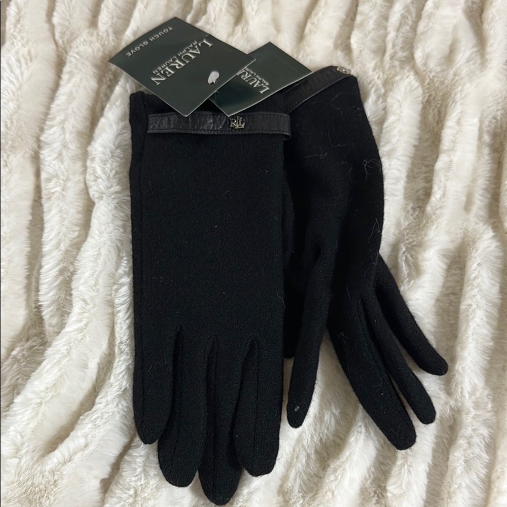 Lauren Ralph Lauren Black Women's Touchscreen Gloves